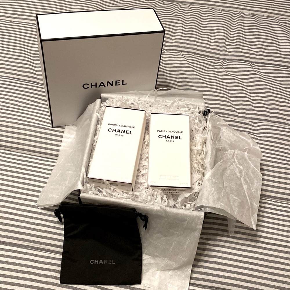 CHANEL Boxes -ONLY BOXES & BAG - no perfume inside.